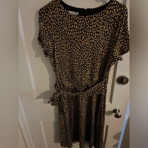 HOBBS LONDON navy and orange patterned dress, size US 8